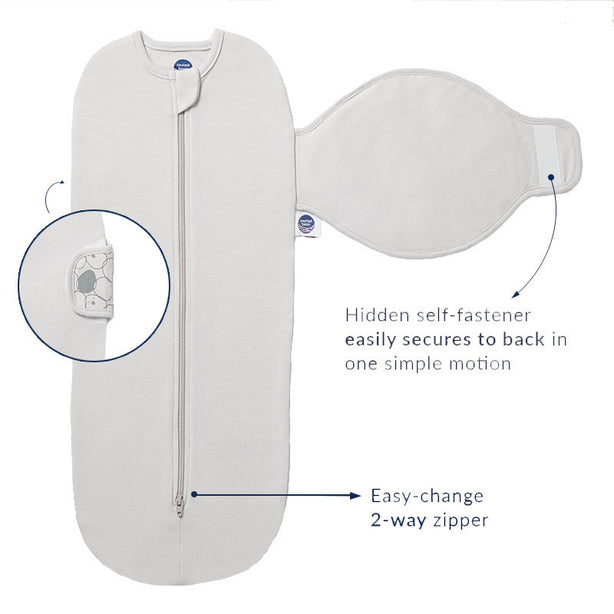 Nested Bean Zen Neo Classic Newborn Swaddle - Grey Mist (One Size)