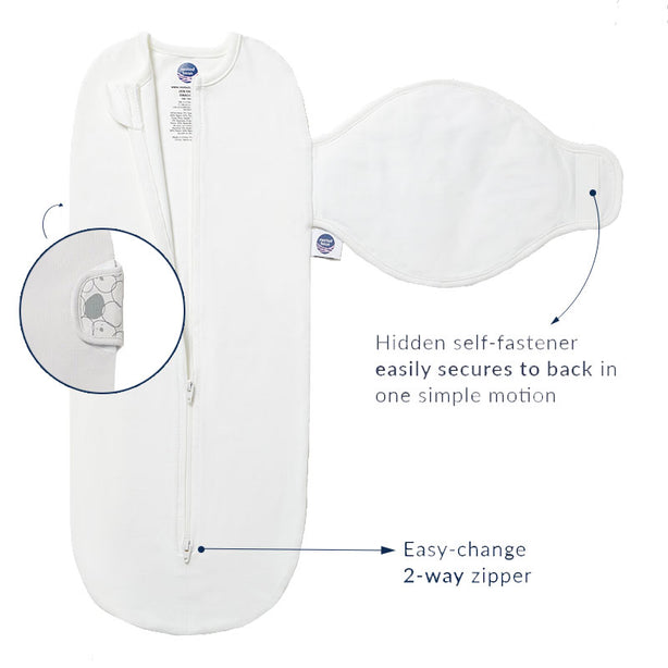 Nested Bean Zen Neo Classic Newborn Swaddle - Off White (One Size)