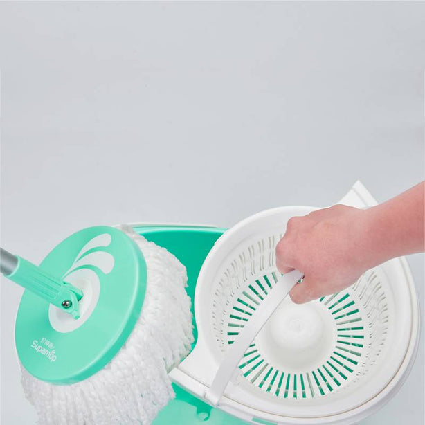 SupaMop Trendy S220 Hand Press Spin Mop Set Spin Manual Press Dehydrate System Cleaning