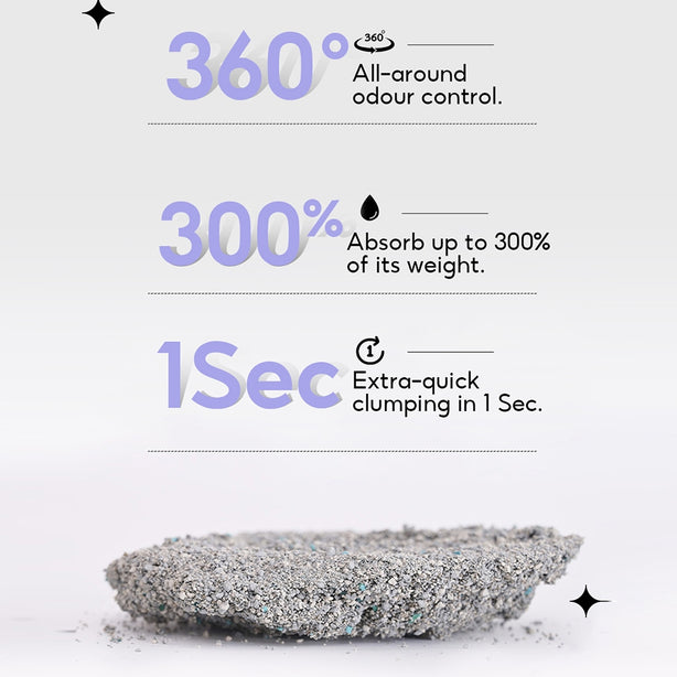 [Bundle of 1/2/4]Australia ZODIAC Natural Superfine Bentonite Cat Litter Quick Clumping Odour Control With Charcoal4.5Kg