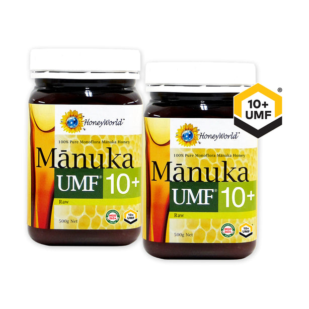 HoneyWorld Raw Manuka UMF 10+ 500g (Bundle of 2)