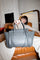 X Nihilo Number 5 Leather Handbag Work Bag Charcoal