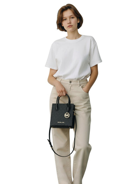 Michael Kors Mercer Extra-Small Signature Crossbody Bag - Black