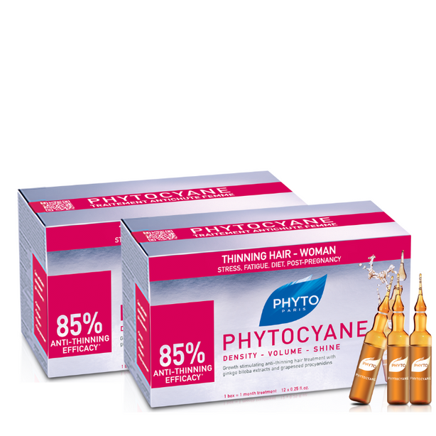 Phyto (Twin Pack) Phytocyane Densifying Treatment Serum (12 x 7.5ml)