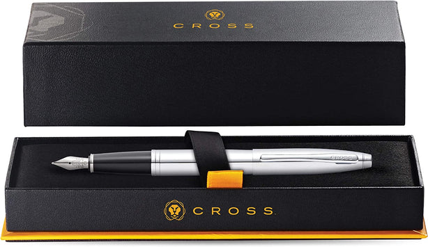Cross Calais Polished Chrome Fountain Pen Medium Nib