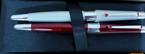 Cross Beverly Red and Satin Chrome Rollerball Promotion Set