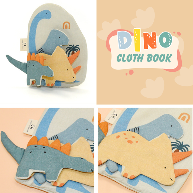 NYZE Baby Early Learning Cloth Book - Dinosaur