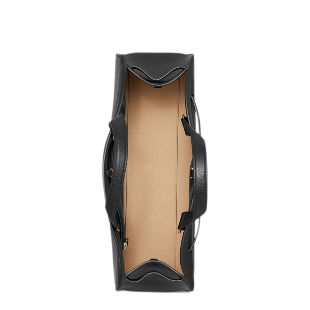 Romy Calf Leather Boston Bag - Black