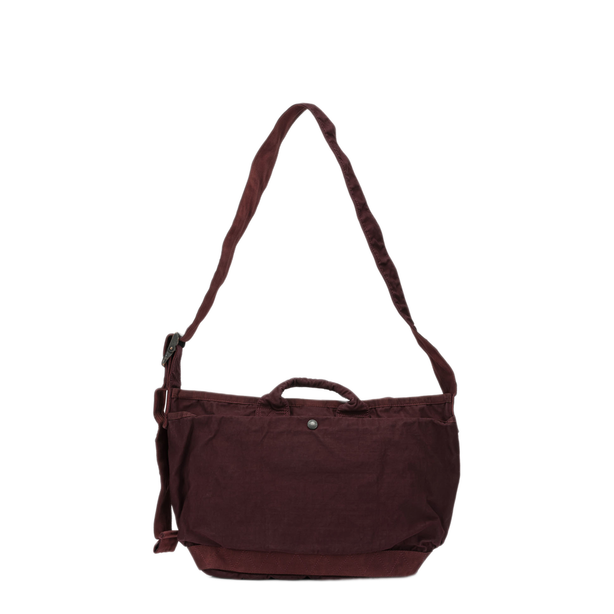 Crag Messenger Medium Nylon-Cotton Back Satin Shoulder Bag - Bordeaux