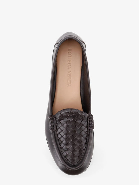 Bottega Veneta Silenzio leather loafers with Intrecciato motif - Espresso