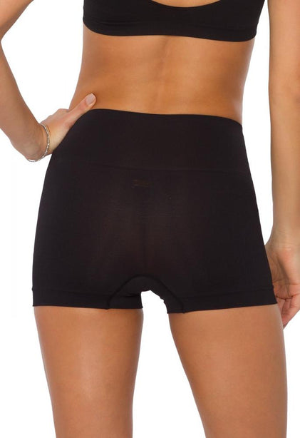 Plié Emana®️ Boxer with Waistline Strap Black