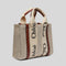Chloe Small Woody Tote Bag White Brown RS-CHC22AS397I2690U