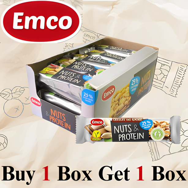 Emco Nuts & Protein Bar (Chocolate & Almonds) Buy 1 box Get 1 box Free