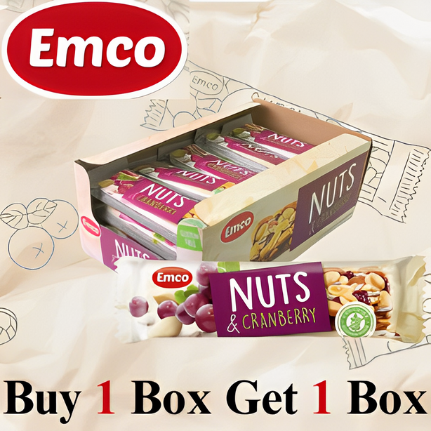 Emco Nut Bar (Cranberry) Buy 1 box Get 1 box Free