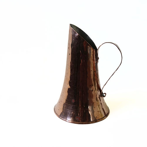 Mobler Vintage metal pot with handle with stunning patina from Sweden early 1900s