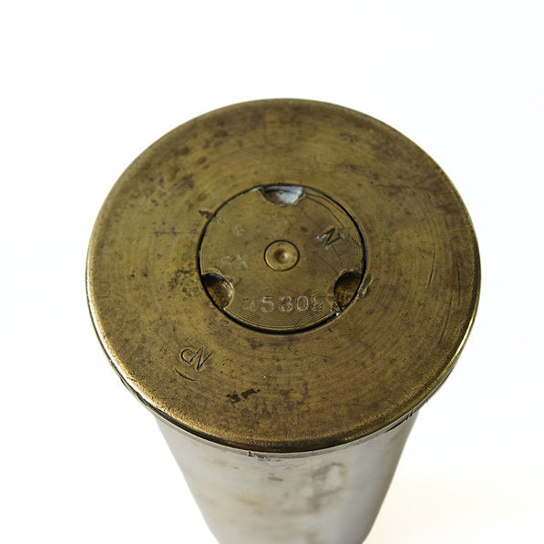 Mobler Vintage authentic medium cartridge case with original engraving 45308 from Sweden mid-century in brass