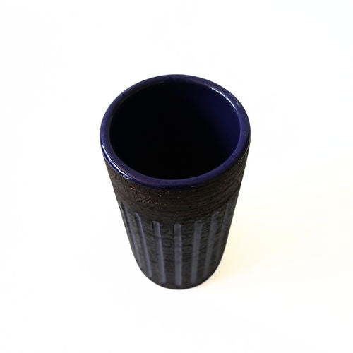 Mobler Vintage blue/brown glazed vase from GABRIEL Sweden mid-century