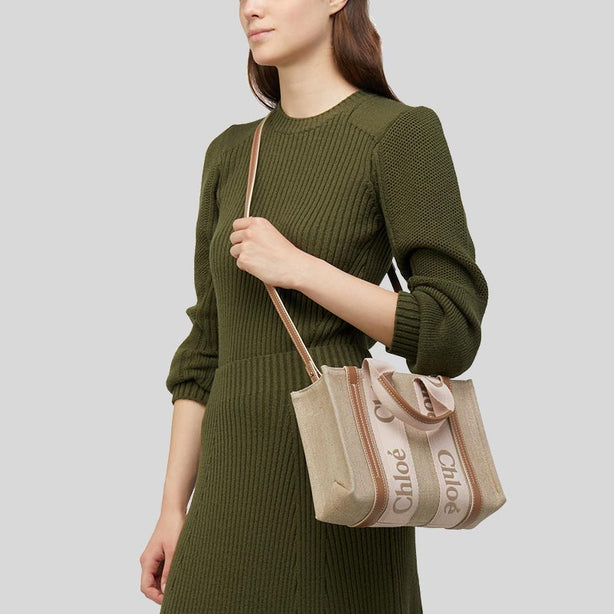 Chloe Small Woody Tote Bag Blushy Beige RS-CHC23AS397L1726Y