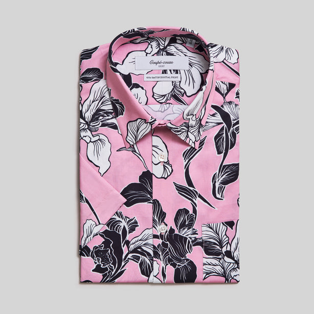 Coupe Cousu, Print, Short Sleeve Shirt