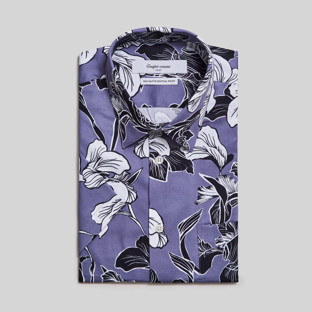 Coupe Cousu, Print, Short Sleeve Shirt