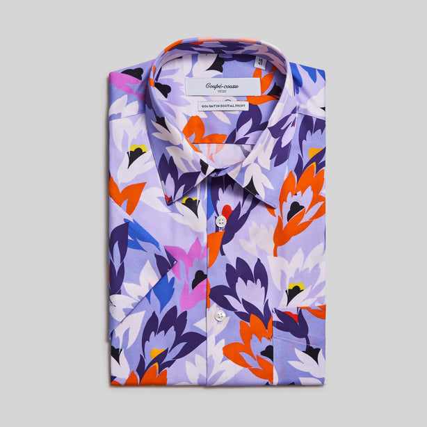 Coupe Cousu, Print, Short Sleeve Shirt