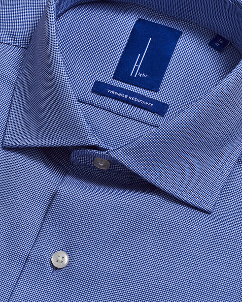 Highr, Blue Dobby, Long Sleeve Shirt