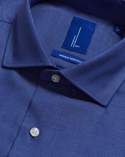 Highr, Cobalt Blue Dobby, Long Sleeve Shirt