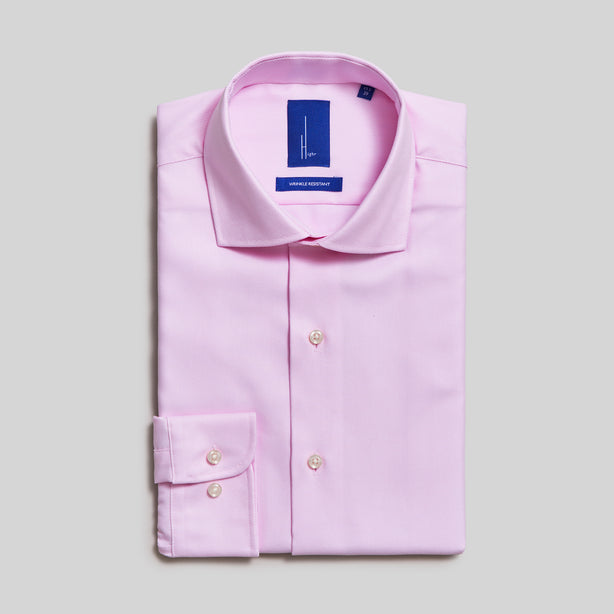 Highr, Light Pink Twill, Long Sleeve Shirt