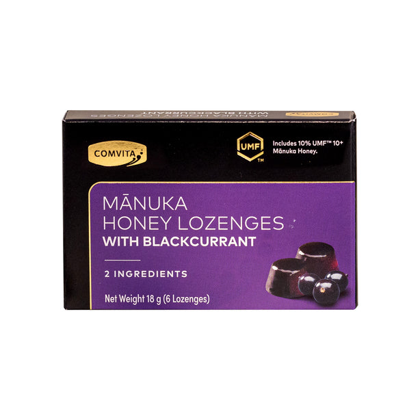 Comvita Manuka Honey Lozenges with Blackcurrant, 6s
