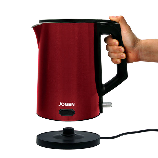 Jogen KE 4211 Electric Stainless Steel Kettle 1.7L 2200W Keep Warm (Red)