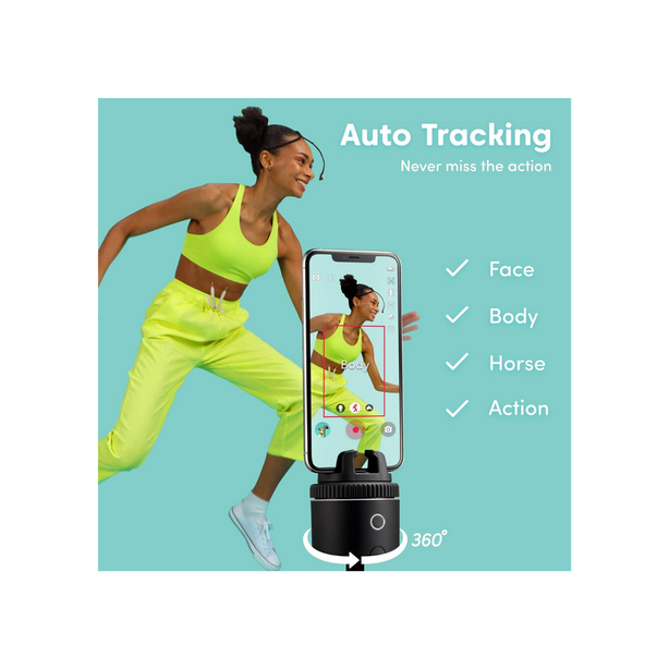 Pivo Active Starter Kit - Fast Auto Tracking Smart Phone Holder Power By Ai - 360 Rotation Camera Stand