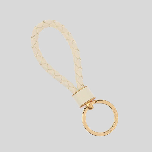 BOTTEGA VENETA Intreccio Key Ring Camomille RS-651820