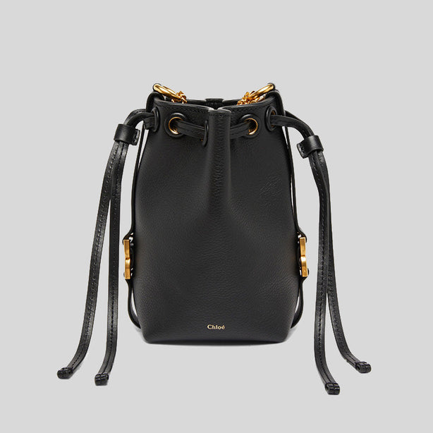◆Chloe 最新作◆Micro Marcie レザー バケットバッグ/Black◆ Chloé - Marcie Black Leather Micro Bucket Bag | Mitchell Stores