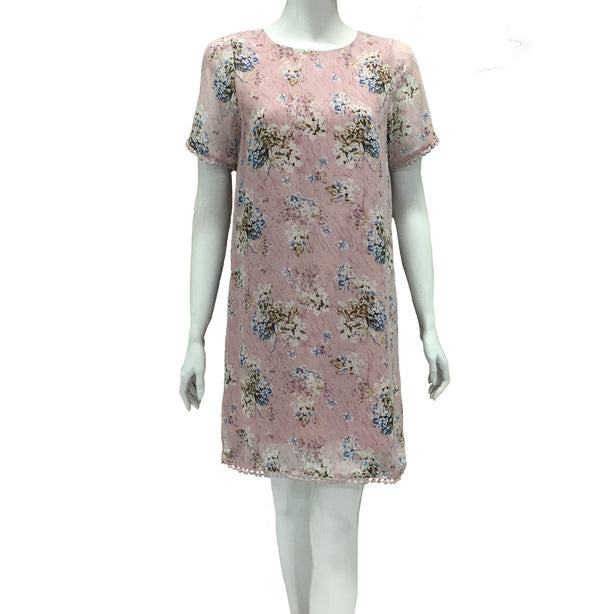 Joan Allen Floral Print Dress in Peach