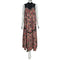 Anne Kelly Sleeveless Floral Long Dress in Carbon