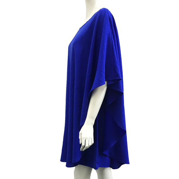 Joan Allen Asymmetrical Drape Dress in Electric Blue