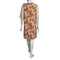 Joan Allen Floral Chiffon Overlay Dress in Orange