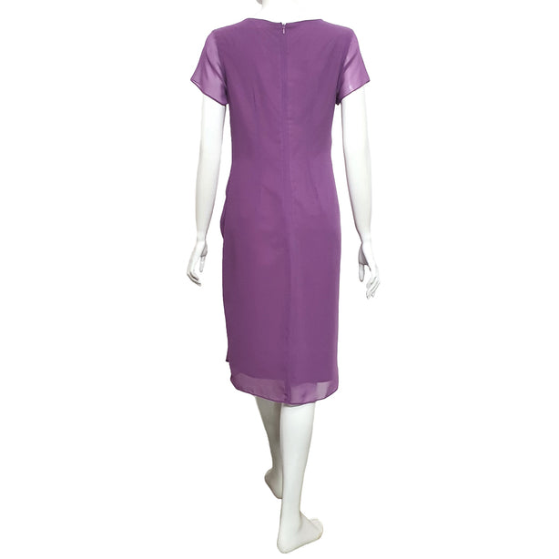 Joan Allen Chiffon Dress in Purple