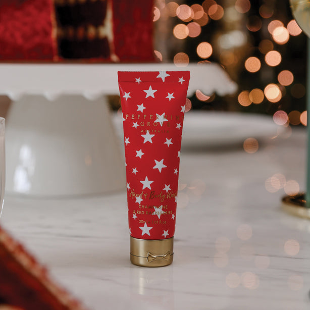 PGA Champagne & Red Raspberries Xmas Hand & Body Wash (30ml)