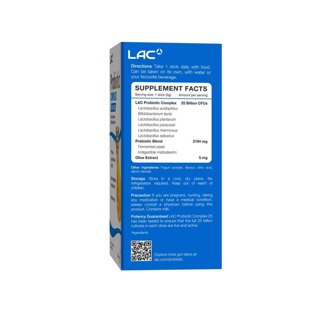 LAC Probiotic Complex 25 Billion CFU - Daily Support (3g x 30 powder sticks)