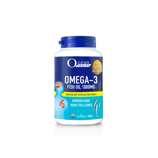 Ocean Health Omega-3 Fish Oil 1000mg (180s)