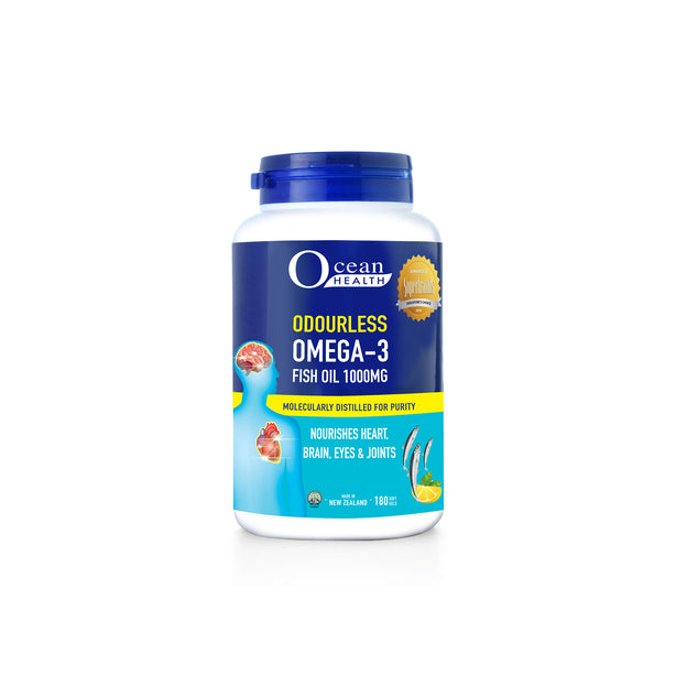 Ocean Health Odourless Omega-3 Fish Oil 1000mg (180s)