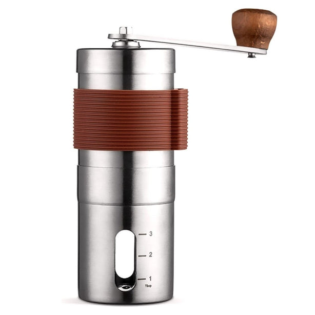 StitchesandTweed Portable Mini Manual Handheld Coffee Grinder with Adjustable Settings