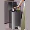 Stainless steel Black Pedal Dustbin Waste bin Recyclable bin