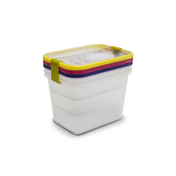Omada 3 Containers - 19 x 14 x 6.5cm (1L) / 19 x 14 x 9cm (1.3L) / 19 X 14 X 13.5cm (2.1L)