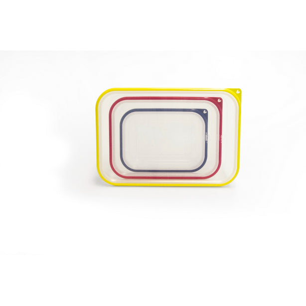 Omada 3 Containers (Flat) - 15 x 11 x 5cm (400ml) / 19 x 14 x 6.5cm (1L) / 24 x 16.5 x 8cm (2L)