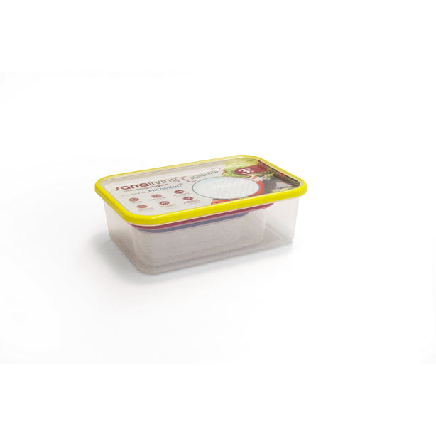 Omada 3 Containers (Flat) - 15 x 11 x 5cm (400ml) / 19 x 14 x 6.5cm (1L) / 24 x 16.5 x 8cm (2L)