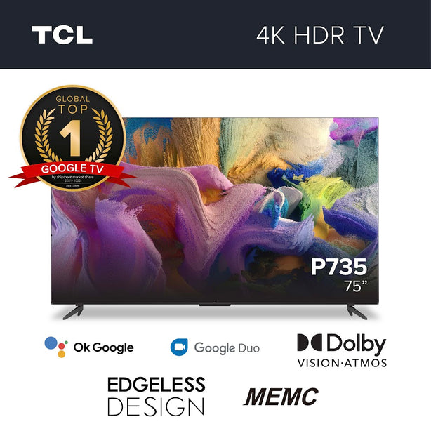 TCL P735 HDR Google TV 75 inch