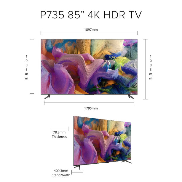TCL P735 HDR Google TV 85 inch