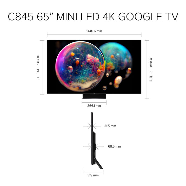 TCL C845 Mini LED Google TV 65 inch